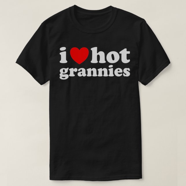 T-shirt J'Aime Les Grannies Hot (Design devant)