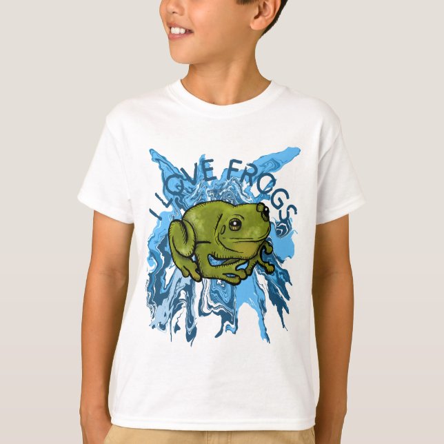 T-shirt J'aime les grenouilles (Devant)