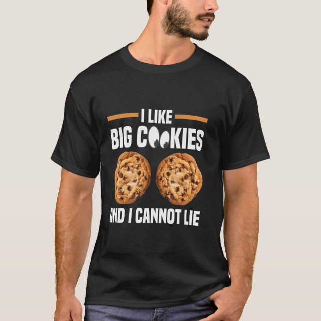 T-shirt J'aime les gros biscuits aux pépites de chocolat d (Devant)