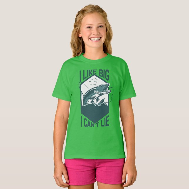 T-shirt J'aime les gros poissons et je ne peux pas mentir  (Devant entier)