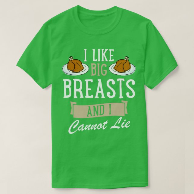 T-shirt J'Aime Les Gros Seins Et Je Ne Peux Pas Mentir Drô (Design devant)