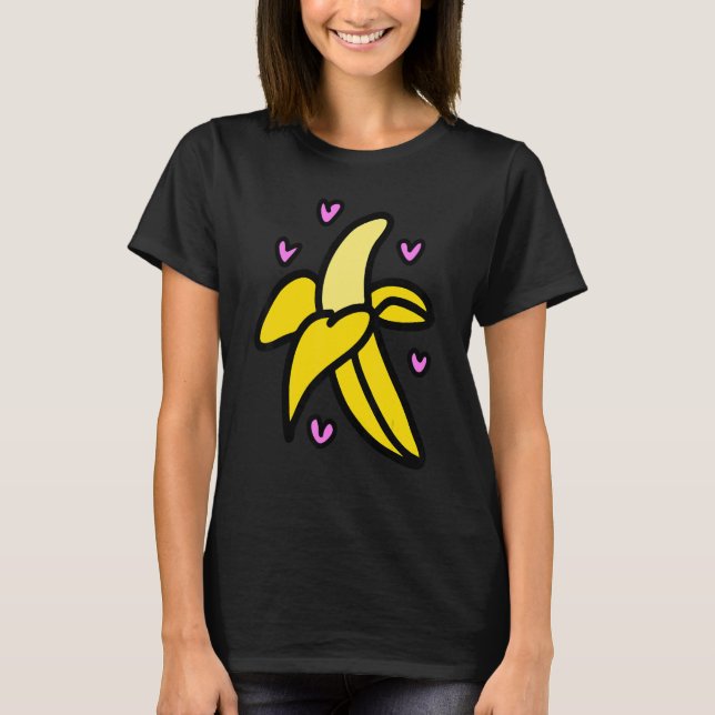 T-shirt J'Aime Les Grosses Bananes De Tout Mon Coeur (Devant)