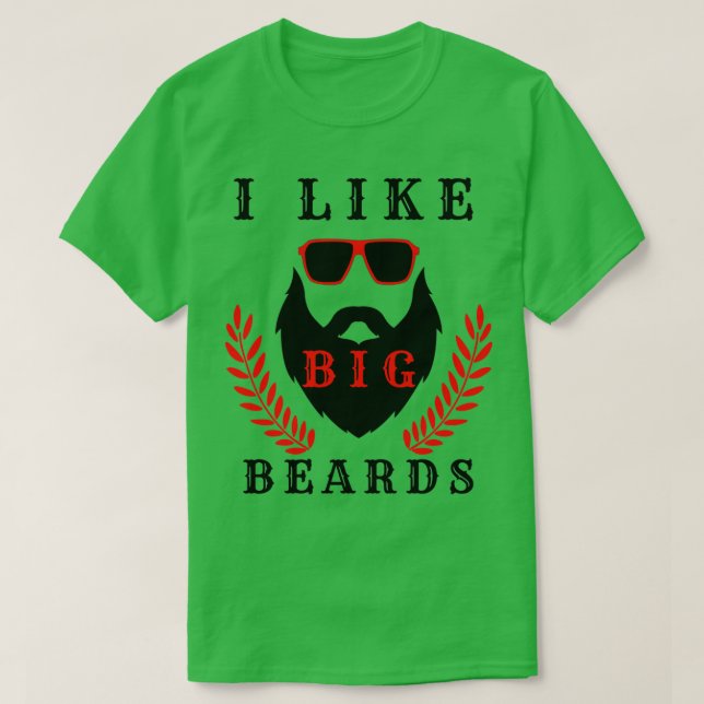 T-shirt J'aime les grosses barbes (Design devant)