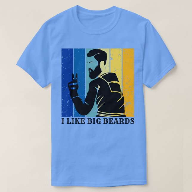 T-shirt J'aime les grosses barbes 6 (Design devant)