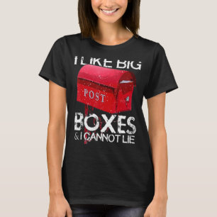T-shirt J'Aime Les Grosses Boîtes Postal Worker Mailman Po