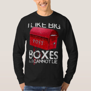 T-shirt J'Aime Les Grosses Boîtes Postal Worker Mailman Po