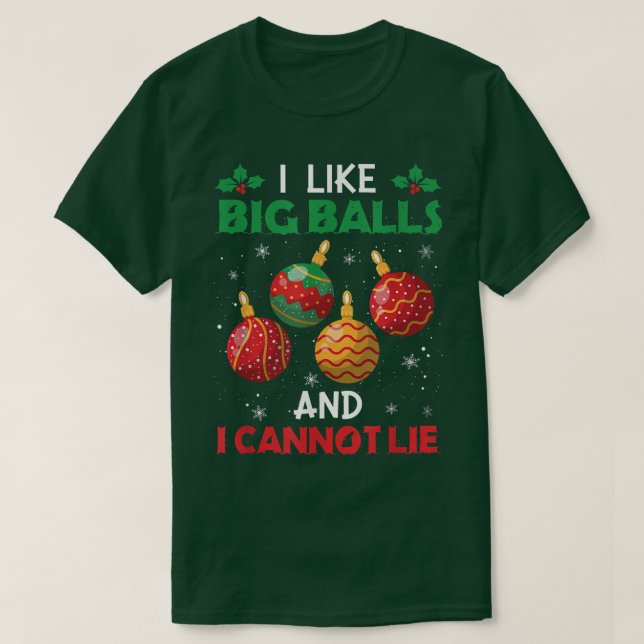T-shirt J'Aime Les Grosses Boules Et Ne Peux Pas Mentir No (Design devant)