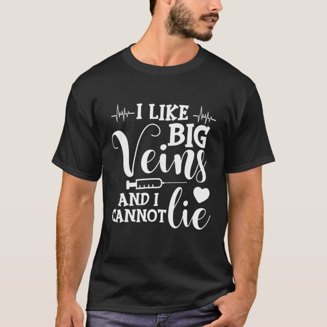 T-shirt J'aime les grosses veines et je ne peux pas mentir (Devant)