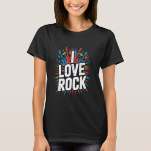 T-shirt J'aime les guitares de musique rock micros