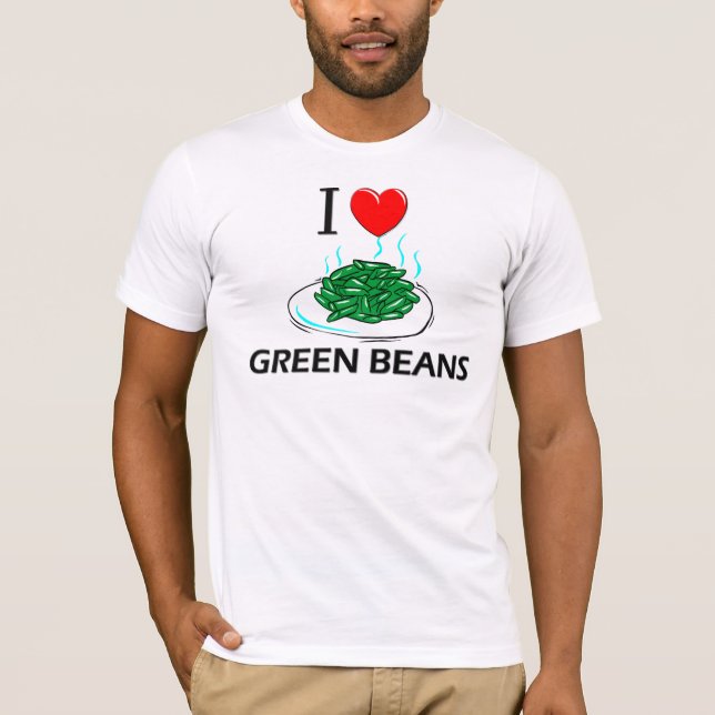 T-shirt J'aime les haricots verts (Devant)