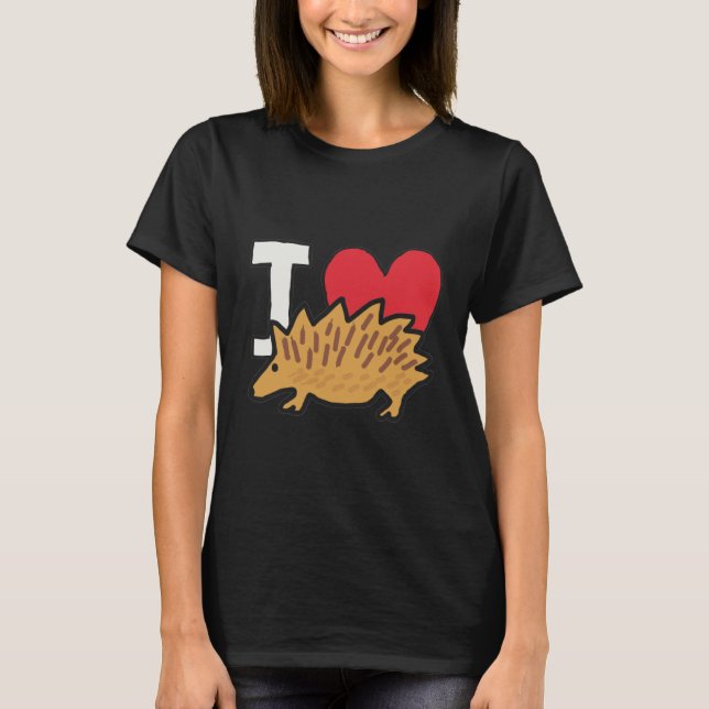 T-shirt J'aime les hérissons (Devant)