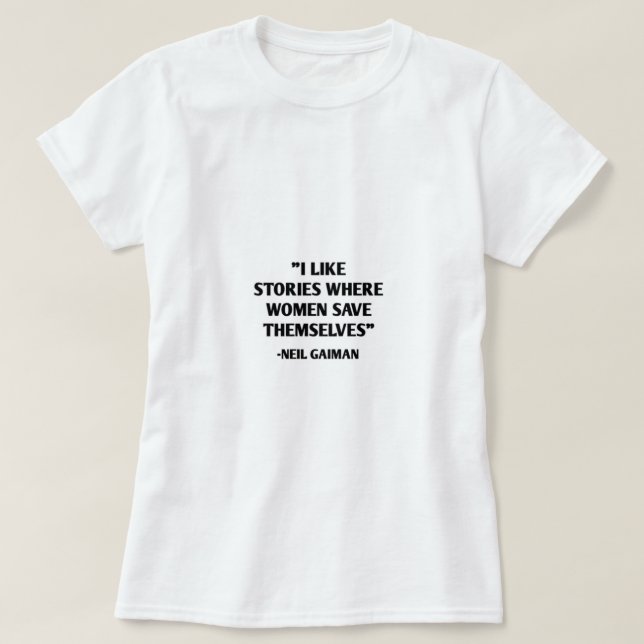T-shirt J'Aime Les Histoires Où Les Femmes Se Sauvent - Ne (Design devant)