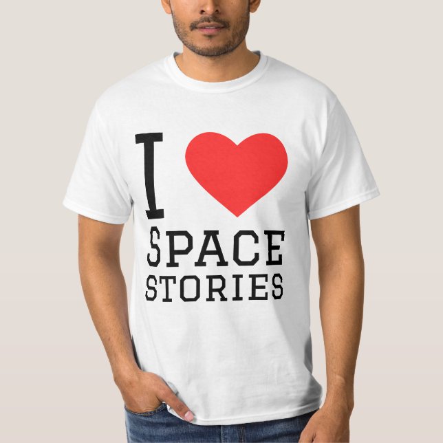 T-shirt J'aime les histoires spatiales (Devant)