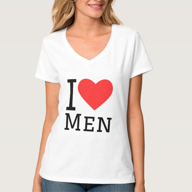 T-shirt J'aime les hommes (Devant)