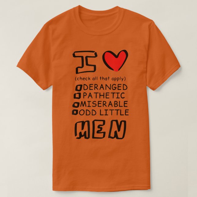 T-shirt J'aime les hommes (Design devant)