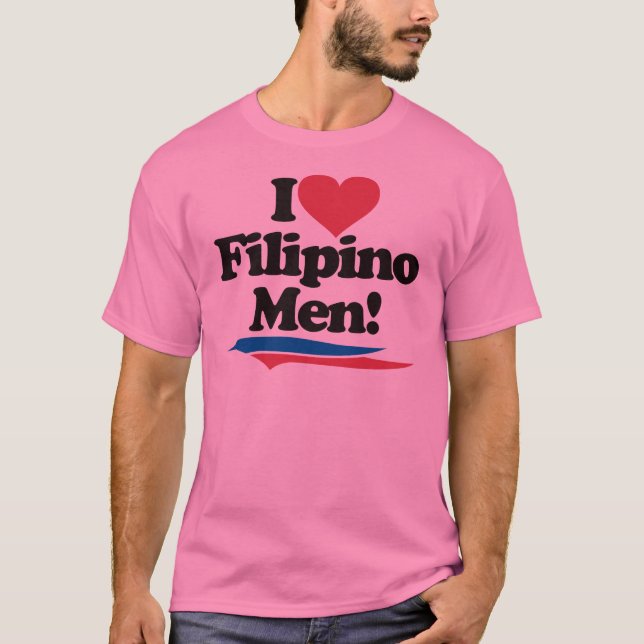 T-shirt J'aime les hommes philippins (Devant)