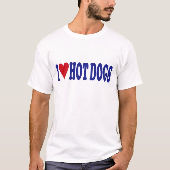 T-shirt J'aime les hot-dogs (Devant)