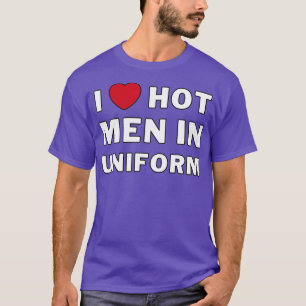 T-shirt J'Aime Les Hot Men En Uniforme J'Aime Les Hot Men 
