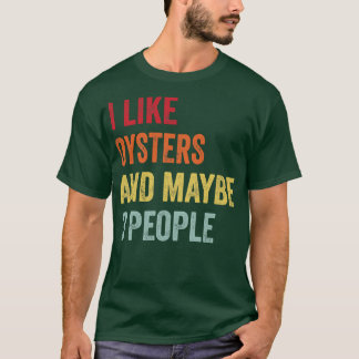 T-shirt J'Aime Les Huîtres Peut-Être 3 Personnes