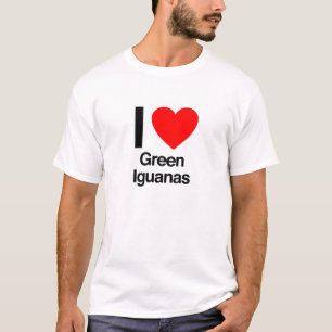 T-shirt j'aime les iguanes verts