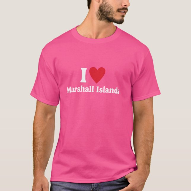 T-shirt J'aime les îles Marshall (Devant)