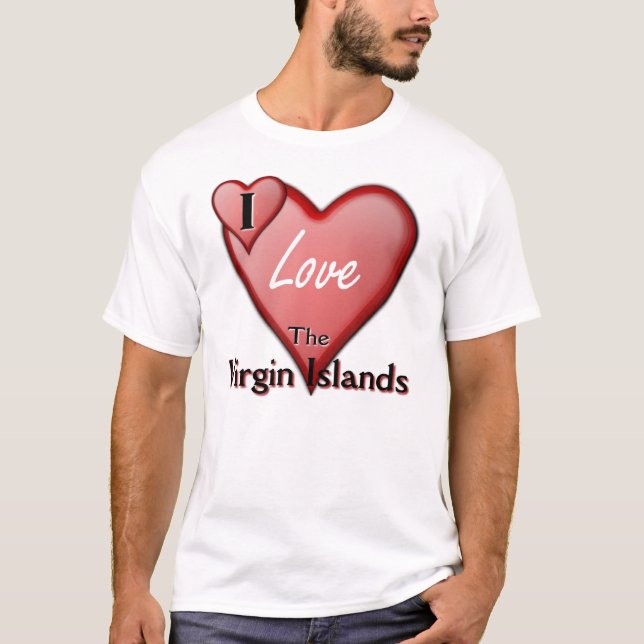 T-shirt J'aime les Îles Vierges (Devant)