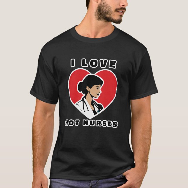 T-shirt J'aime les infirmières Cool (Devant)
