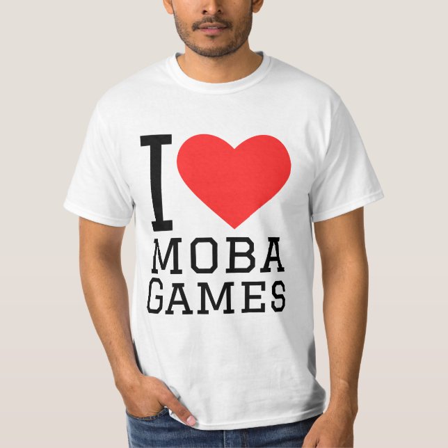 T-shirt J'aime les jeux de moba (Devant)