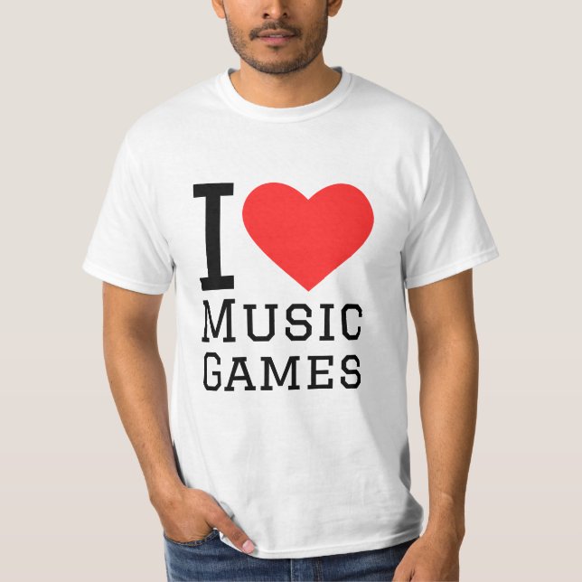 T-shirt J'aime les jeux de musique (Devant)