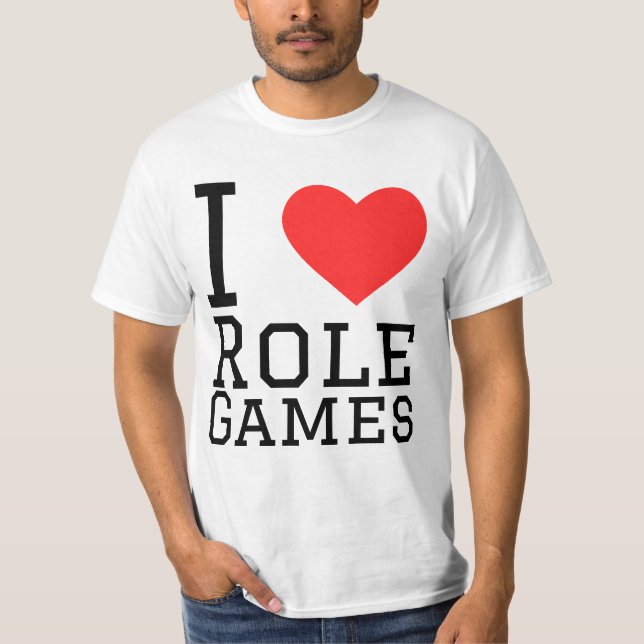 T-shirt J'aime les jeux de rôle (Devant)