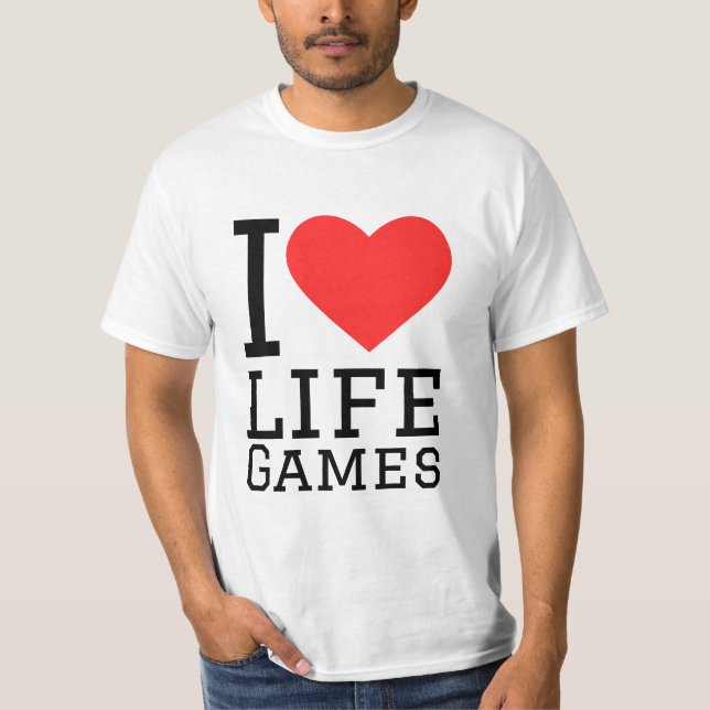 T-shirt J'aime les jeux de vie (Devant)