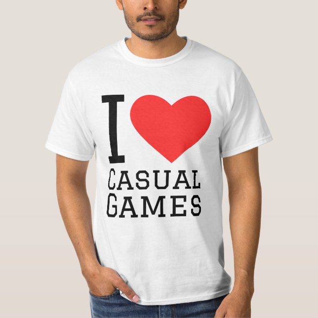 T-shirt J'aime les jeux décontractés (Devant)