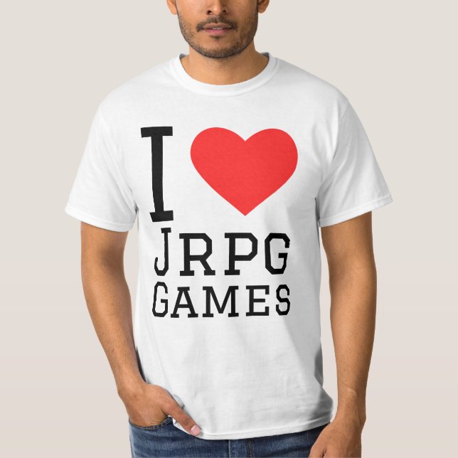 T-shirt J'aime les jeux jrpg (Devant)
