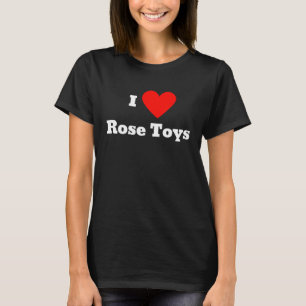 T-shirt J'aime les jouets roses Avec un coeur