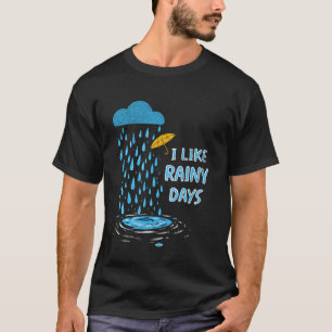 T-shirt J'aime les jours de pluie Météo Parapluie Nuage de