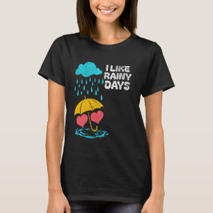 T-shirt J'Aime Les Jours De Pluie Météo Pluie Nuage De Par