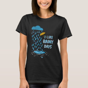 T-shirt J'Aime Les Jours De Pluie Météo Pluie Nuage De Par