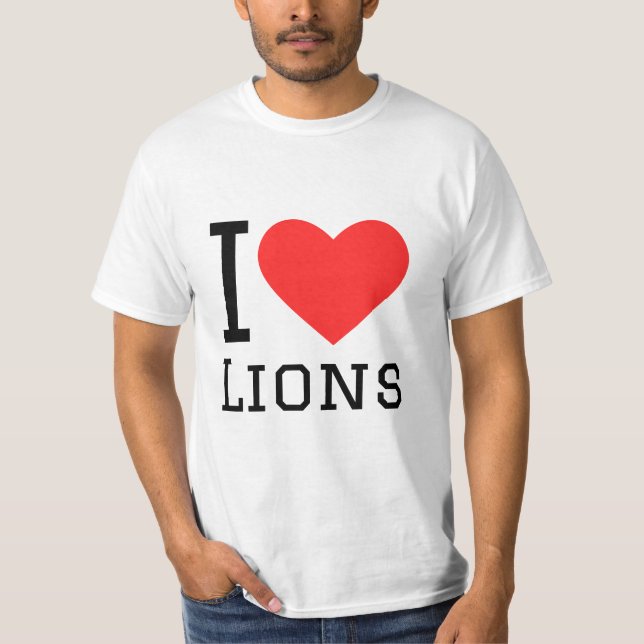 T-shirt J'aime les lions (Devant)
