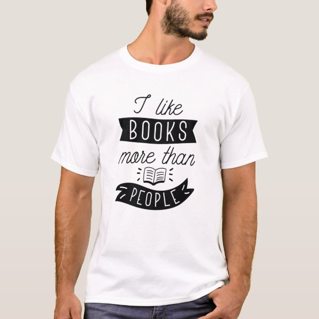 T-shirt J'Aime Les Livres Plus Que Les Gens (Devant)