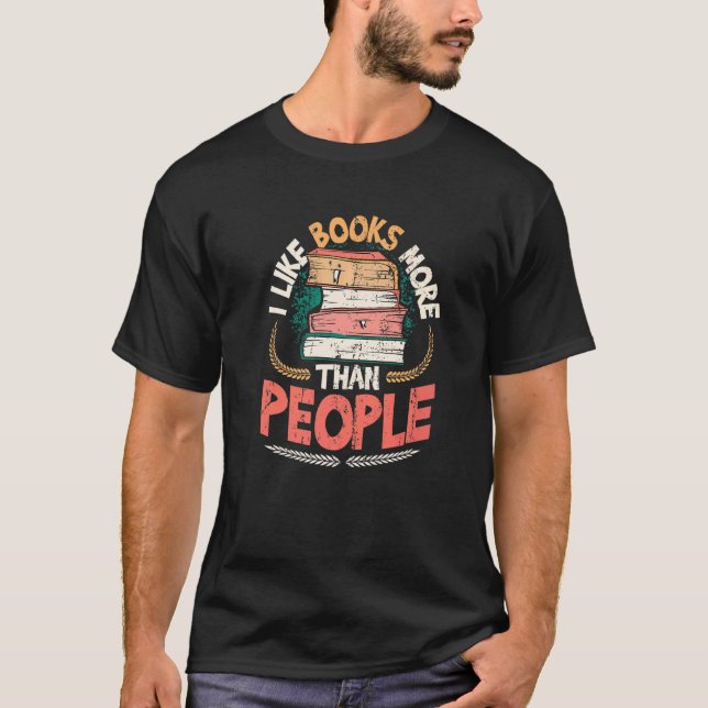 T-shirt J'Aime Les Livres Plus Que Les Gens Laissant Les L (Devant)