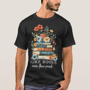 T-shirt J'aime les livres plus que les gens qui lisent lec