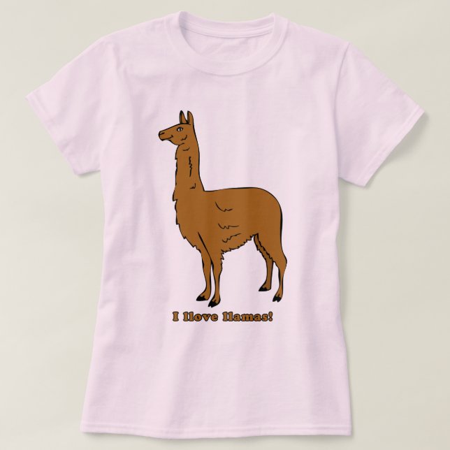T-shirt J'Aime Les Llamas ! (Design devant)