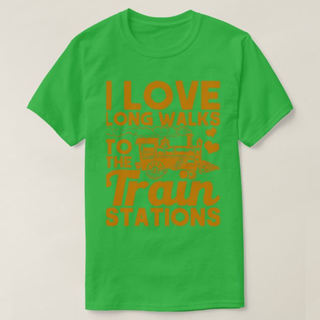 T-shirt J'Aime Les Longues Marches Pour Les Stations De Tr (Design devant)