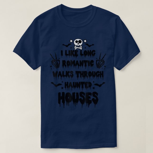 T-shirt J'Aime Les Longues Marches Romantiques À Travers D (Design devant)