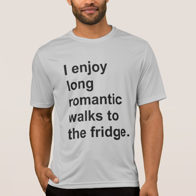 T-shirt J'aime les longues promenades romantiques jusqu'au (Devant)