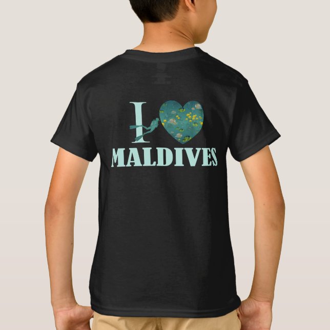 T-shirt J'aime les Maldives (Dos)