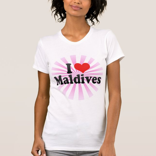 T-shirt J'aime les Maldives (Devant)
