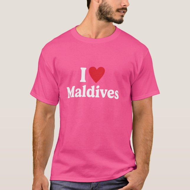 T-shirt J'aime les Maldives (Devant)