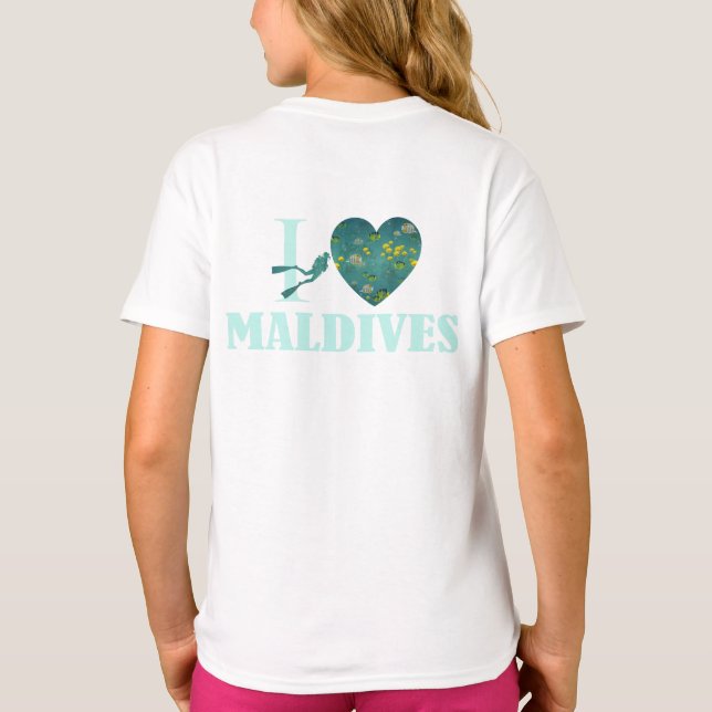 T-shirt J'aime les Maldives (Dos)