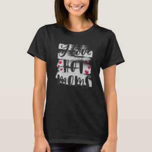 T-shirt J'aime les mamans chaudes Coeurs rouges LGBT